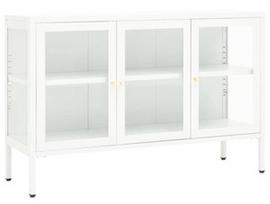 Komoda VLX Sideboard, skaidri/balta, 35 x 105 x 70 cm