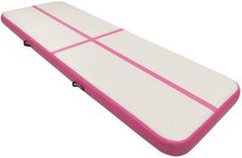 Pripučiamas gimnastikos kilimėlis VLX Gymnastics Mat, rožinė/pilka, 500 cm x 100 cm x 200 mm