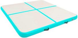 Pripučiamas gimnastikos kilimėlis VLX Gymnastics Mat, mėlyna/pilka, 200 cm x 200 cm x 150 mm