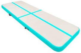 Pripučiamas gimnastikos kilimėlis VLX 92666, žalia/pilka, 500 cm x 100 cm x 150 mm