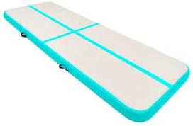 Pripučiamas gimnastikos kilimėlis VLX 92663, žalia/pilka, 400 cm x 100 cm x 150 mm