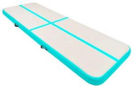 Pripučiamas gimnastikos kilimėlis VLX 92684, žalia/pilka, 500 cm x 100 cm x 200 mm