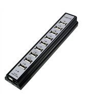 usb hub white - Logilink USB Hub 10-Port USB 2.0 with power adapter Black - 5 nuotrauka