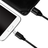 micro usb to - Logilink USB to Micro USB Cable Black 1m - 3 nuotrauka