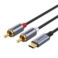 audi - UGREEN CM451 Cable USB-C to 2x RCA (Cinch) 1.5m (black) - 1 nuotrauka