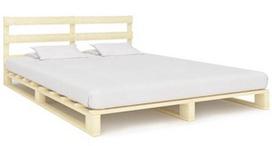 Lova VLX Pallet Bed Frame, ruda, 200x160 cm, su grotelėmis