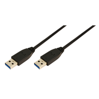 usb a male to a male - LogiLink Cable USB to USB Black 1m - 2 nuotrauka