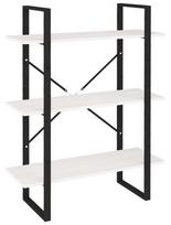 Lentyna VLX 3-Tier Book Cabinet 806533, balta/juoda, 60 cm x 30 cm x 105 cm