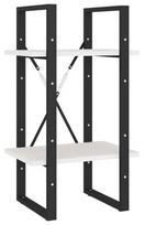 Lentyna VLX 2-Tier Book Cabinet 806413, balta/juoda, 40 cm x 30 cm x 70 cm