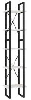 Lentyna VLX 5-Tier Book Cabinet 3081974, balta/juoda, 40 cm x 30 cm x 175 cm