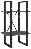 Lentyna VLX 2-Tier Book Cabinet 806414, juoda/pilka, 40 cm x 30 cm x 70 cm