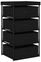 Lentyna VLX Steel & Fabric Storage Rack 322622, juoda, 45 cm x 38 cm x 80 cm