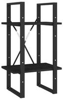 Lentyna VLX 2-Tier Book Cabinet 806416, juoda, 40 cm x 30 cm x 70 cm