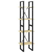 Lentyna VLX Solid Pine Wood 806422, ruda/juoda, 40 cm x 30 cm x 140 cm