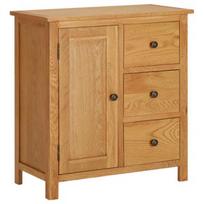Spintelė VLX Solid Oak Wood 289188, ruda, 70 cm x 35 cm x 75 cm