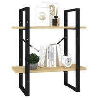 Lentyna VLX 2-Tier Cabinet, ruda/juoda, 60 cm x 30 cm x 70 cm
