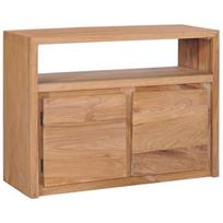 Spintelė VLX Solid Teak Wood, ruda, 80 cm x 30 cm x 60 cm