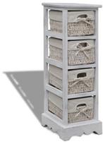 Lentyna VLX Storage Rack 240797, balta, 25 cm x 28 cm x 74 cm