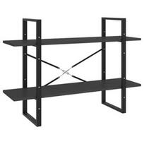 Lentyna VLX 2-Tier Cabinet, juoda, 100 cm x 30 cm x 70 cm
