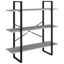 Lentyna VLX Concrete Cabinet, juoda/pilka, 100 cm x 30 cm x 105 cm