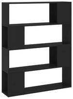Lentyna VLX Room Divider 809189, juoda, 100 cm x 24 cm x 124 cm