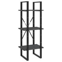 Lentyna VLX 3-Tier Cabinet, juoda, 40 cm x 30 cm x 105 cm