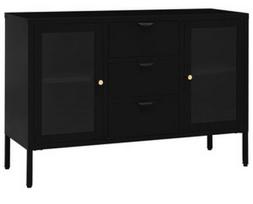 Komoda VLX Sideboard Black, juoda, 35 cm x 105 cm x 70 cm