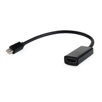 displayport hdmi adapteri - Gembird Adapter Displayport-mini to HDMI Black - 2 nuotrauka