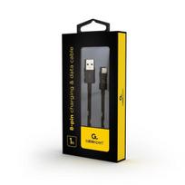 apple laidu - Gembird USB To Lightning Cable Black 1m - 2 nuotrauka