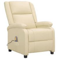 Masažinė kėdė VLX Reclining 337053, kreminės spalvos, 92 cm x 71 cm x 96 cm