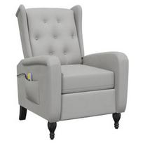 Fotelis VLX Massage 329352, šviesiai pilka, 90 cm x 66 cm x 98 cm