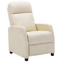 Fotelis VLX Reclining 321353, kreminės spalvos, 65 cm x 95 cm x 105 cm