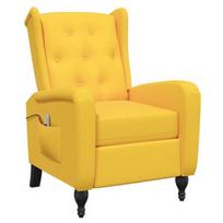 Fotelis VLX Massage 329359, geltonas, 90 cm x 66 cm x 98 cm