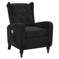 Fotelis VLX Massage 329358, juodas, 90 cm x 66 cm x 98 cm