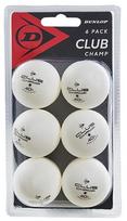 Stalo teniso kamuoliukas Dunlop Club Champ Table Tennis Balls White 6pcs