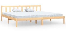 Lova VLX Bed Frame, ruda, 205.5x185.5 cm, su grotelėmis