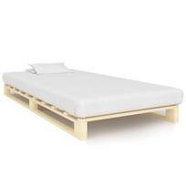 Lova VLX Solid Pine Wood 285234, ruda, 200x90 cm, su grotelėmis