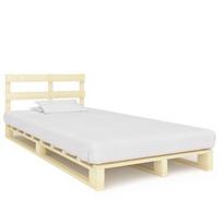 Lova VLX Solid Pine Wood 285243, ruda, 200x120 cm, su grotelėmis