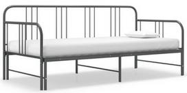 Lova VLX Pull-Out Metal 324754, pilka, 206x98 cm, su grotelėmis