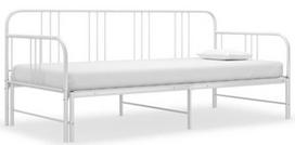 Lova VLX Pull-Out Metal 324753, balta, 206x98 cm, su grotelėmis