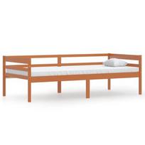 Lova VLX Solid Pinewood 322053, ruda, 200x90 cm, su grotelėmis