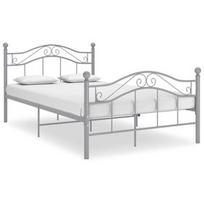 Lova VLX Metal 324996, pilka, 209x127 cm, su grotelėmis