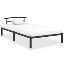 Lova VLX Metal 284656, juoda, 210x100 cm, su grotelėmis