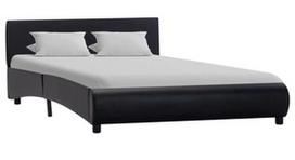 Lova VLX Bed Frame, juoda, 215x144 cm, su grotelėmis