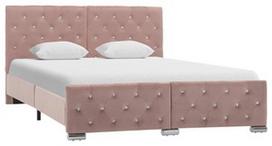 Lova VLX Fabric 286826, rožinė, 211x146 cm, su grotelėmis