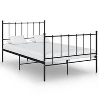 Lova VLX Metal, juoda, 206x125 cm, su grotelėmis