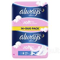 Higieniniai paketai Always Ultra Sensitive Night 14 vnt.