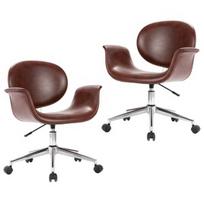 Valgomojo kėdė VLX Swivel 3054860, ruda, 2 vnt.