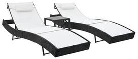 Gultas VLX Sun 44894, baltas/juodas, 213 cm x 70 cm x 40 - 91.5 cm