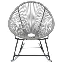 Lauko kėdė VLX Rocking Moon, pilka, 77 cm x 72.5 cm x 90 cm